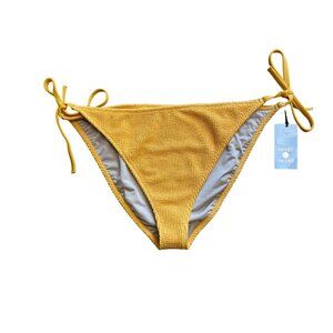 SHADE & SHORE BIKINI BOTTOM PUCKER CHEEKY SIDE TIE SIZE XL SWIM SUIT ORANGE NWT